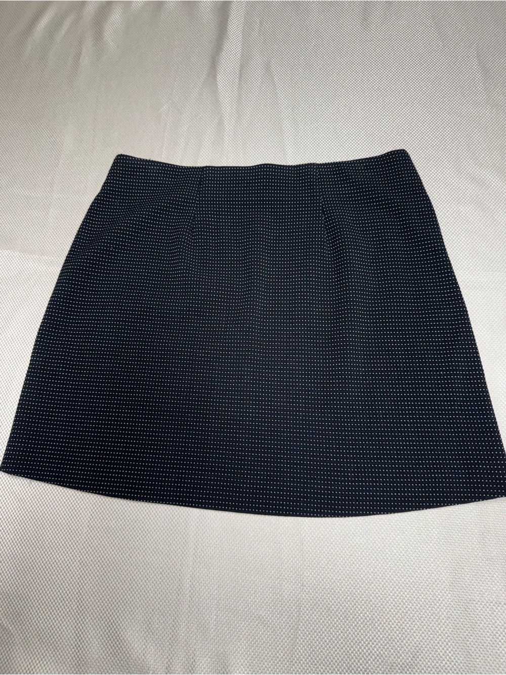 Elle Black Mini Skirt with White Microdot Pattern